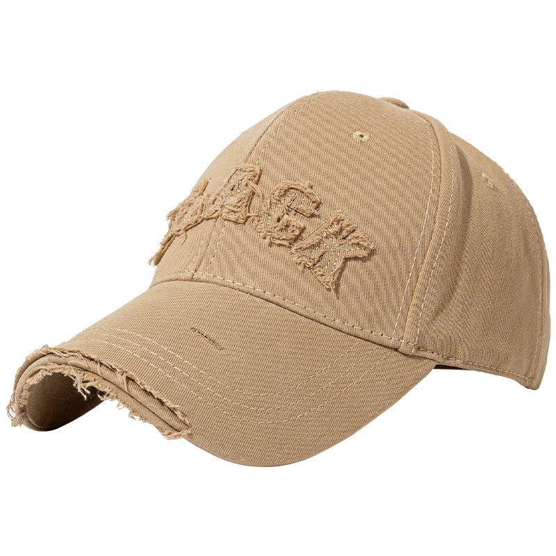 Wholesale Hard top holed distressed cap